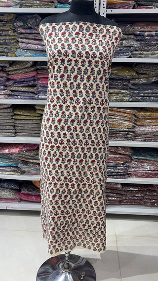 Handblock Cotton Suit Material with Cotton Dupatta