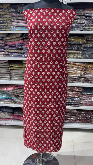 Handblock Cotton Suit Material with Cotton Dupatta