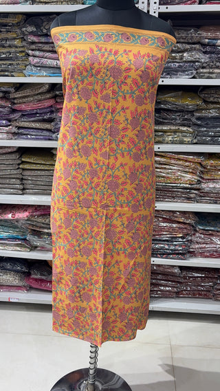 Handblock Cotton Suit Material with Cotton Dupatta