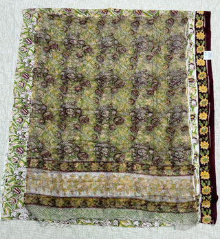 Cotton Handblock Office Wear Suit fabric with Kota doria Dupatta