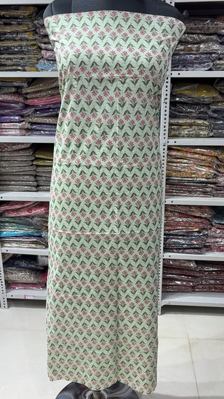 Handblock Cotton Suit Material with Cotton Dupatta