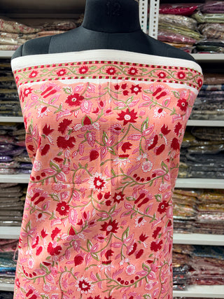 Cotton Block Print  suits - 2.5m running fabric