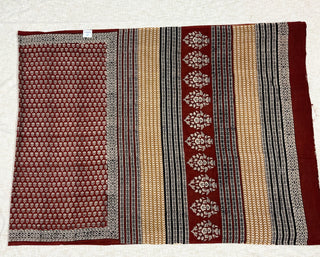 Hand Block Print Cotton Saree with Unstitched Blouse Piece