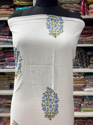 Cotton Block Print  suits - 2.5m running fabric