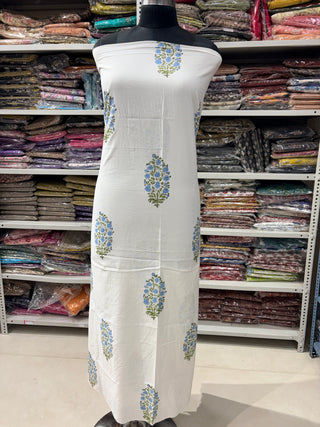 Cotton Block Print  suits - 2.5m running fabric