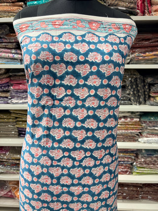 Cotton Block Print  suits - 2.5m running fabric
