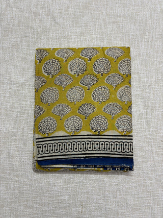 Hand Block Print Cotton Saree with Unstitched Blouse Piece