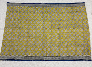 Hand Block Print Cotton Saree with Unstitched Blouse Piece