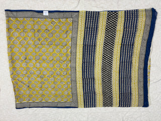 Hand Block Print Cotton Saree with Unstitched Blouse Piece