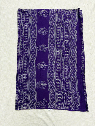 Hand Block Print Cotton Saree with Unstitched Blouse Piece