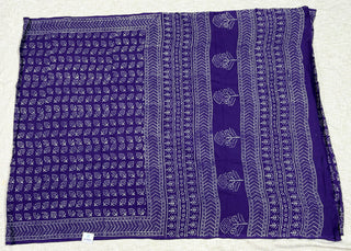 Hand Block Print Cotton Saree with Unstitched Blouse Piece