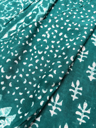 Hand Block Print Cotton Saree with Unstitched Blouse Piece