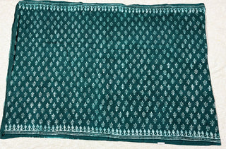 Hand Block Print Cotton Saree with Unstitched Blouse Piece