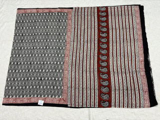 Hand Block Print Cotton Saree with Unstitched Blouse Piece