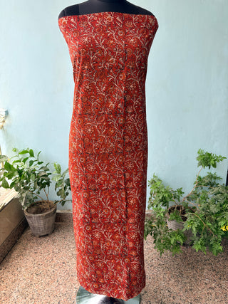 Rajasthan Kalamkari Cotton Block Print Office Wear Suit fabric with Kota Doria Dupatta