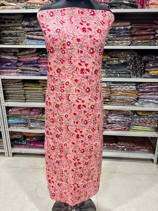 Premium Cotton Block Print Office Wear Suit fabric with Kota Doria Dupatta (44 inch width) and Heavy Bottom