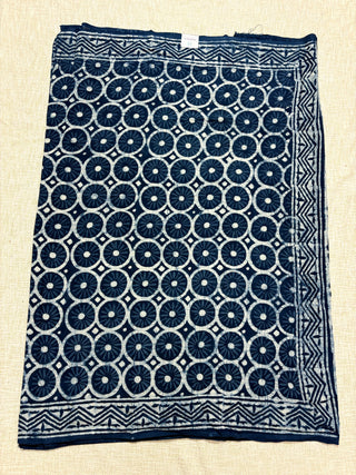 Hand Block Print Cotton Saree with Unstitched Blouse Piece