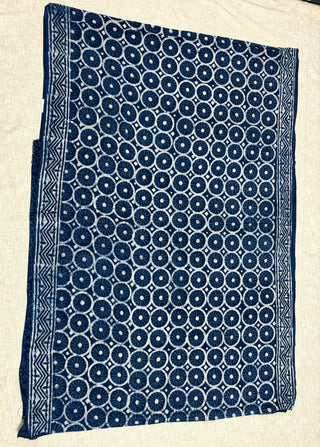 Hand Block Print Cotton Saree with Unstitched Blouse Piece