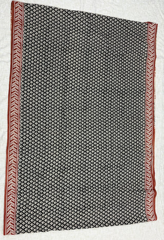 Hand Block Print Cotton Saree with Unstitched Blouse Piece