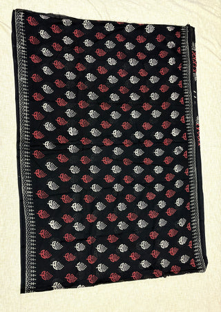 Hand Block Print Cotton Saree with Unstitched Blouse Piece