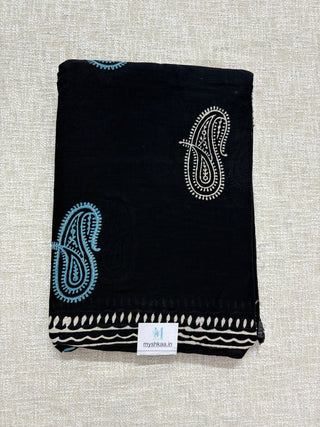 Hand Block Print Cotton Saree with Unstitched Blouse Piece