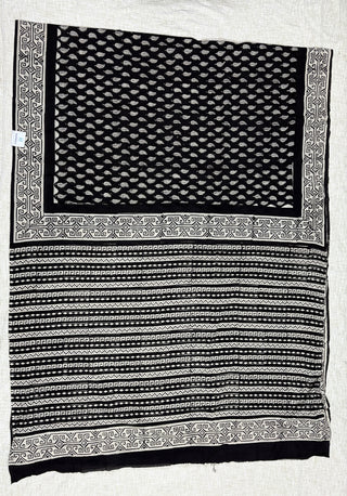 Hand Block Print Cotton Saree with Unstitched Blouse Piece
