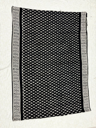 Hand Block Print Cotton Saree with Unstitched Blouse Piece
