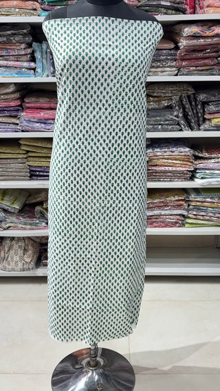 Handblock Cotton Suit Material with Cotton Dupatta