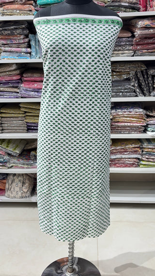 Handblock Cotton Suit Material with Cotton Dupatta