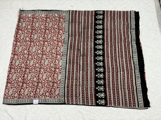 Hand Block Print Cotton Saree with Unstitched Blouse Piece
