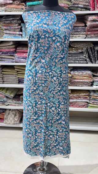 Handblock Cotton Suit Material with Cotton Dupatta