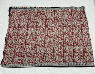 Hand Block Print Cotton Saree with Unstitched Blouse Piece