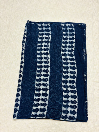 Hand Block Print Cotton Saree with Unstitched Blouse Piece