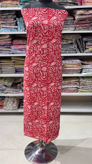 Handblock Cotton Suit Material with Cotton Dupatta