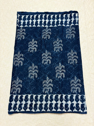 Hand Block Print Cotton Saree with Unstitched Blouse Piece