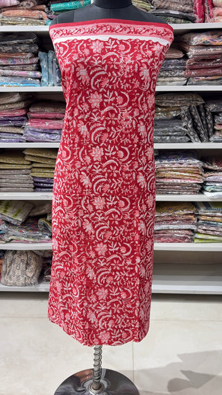 Handblock Cotton Suit Material with Cotton Dupatta
