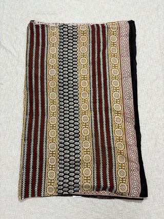 Hand Block Print Cotton Saree with Unstitched Blouse Piece
