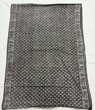 Hand Block Print Cotton Saree with Unstitched Blouse Piece