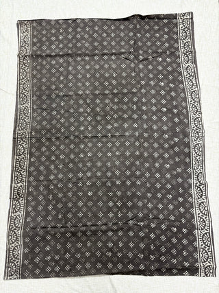 Hand Block Print Cotton Saree with Unstitched Blouse Piece