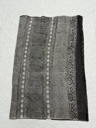 Hand Block Print Cotton Saree with Unstitched Blouse Piece