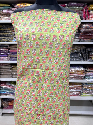 Cotton Block Print  suits - 2.5m running fabric