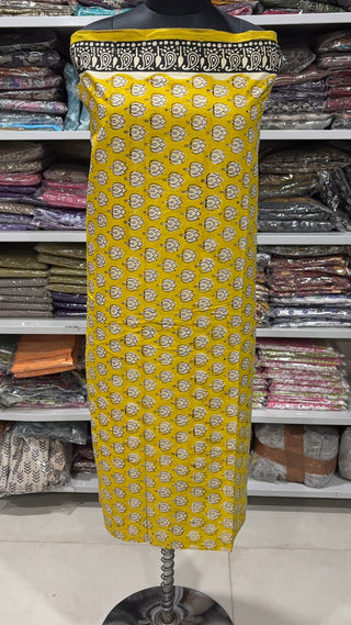 Handblock Cotton Suit Material with Cotton Dupatta