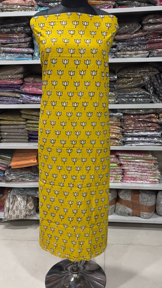 Handblock Cotton Suit Material with Cotton Dupatta