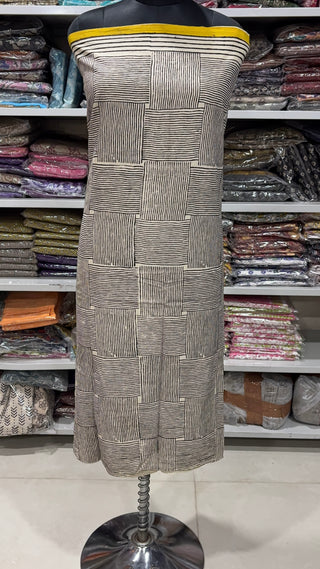 Handblock Cotton Suit Material with Cotton Dupatta