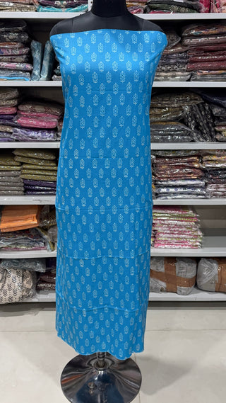 Handblock Cotton Suit Material with Cotton Dupatta