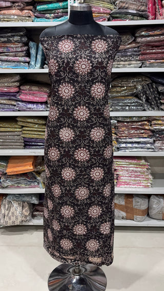 Handblock Cotton Suit Material with Cotton Dupatta