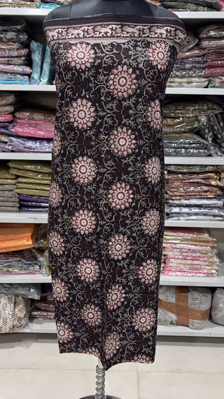 Handblock Cotton Suit Material with Cotton Dupatta