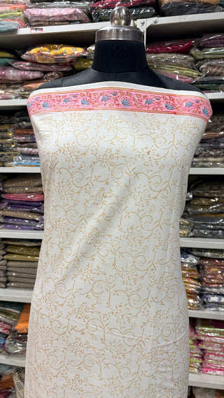 Cotton Block Print  suits - 2.5m running fabric