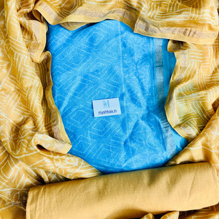 Handblock Chanderi Suit Material with Chanderi Dupatta