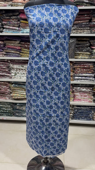 Handblock Cotton Suit Material with Cotton Dupatta